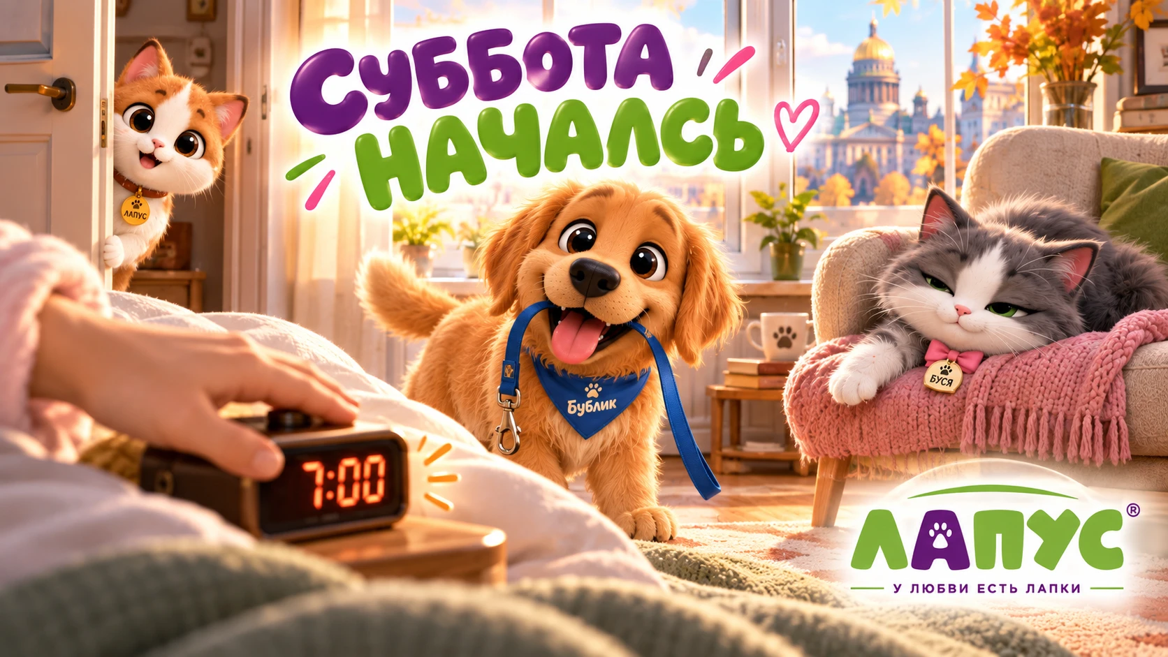 У человека в субботу один план: поспать подольше.