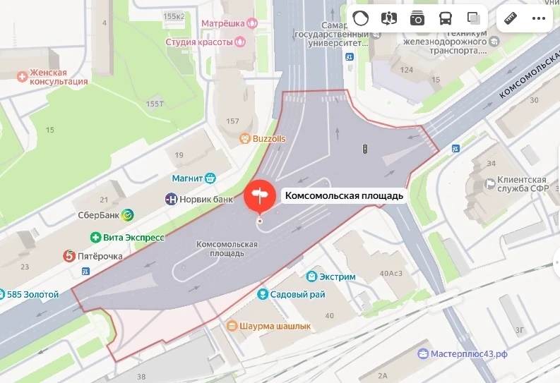 📌На Комсомольской площади в Кирове хотят организовать круговое движение.