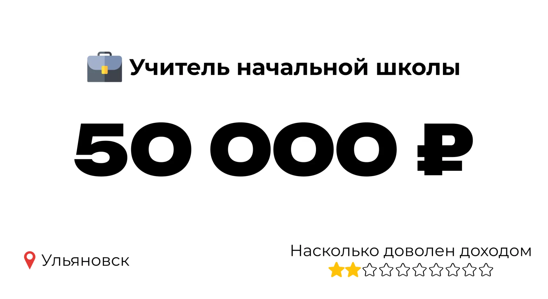 👁️‍🗨️ 50 000 ₽ у учителя начальной школы в Ульяновске

Сколько вам лет?
30

Из какого вы города?
У