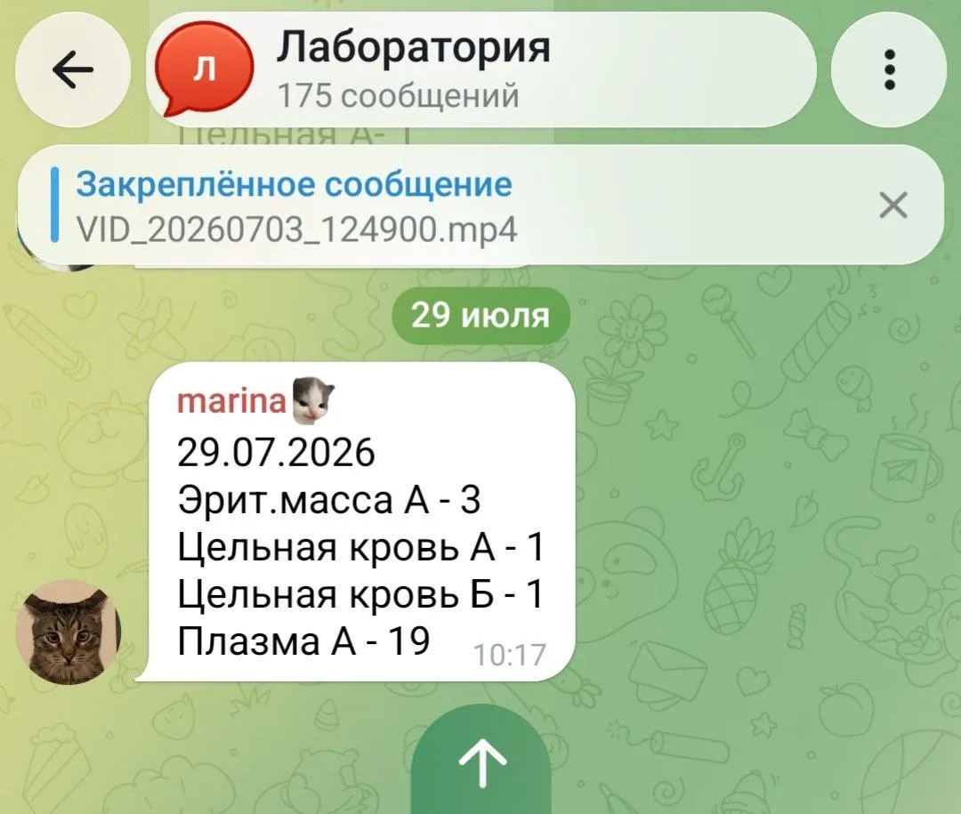 ‼️ Друзья, срочный сбор на покупку крови для переливания. Один пакет после этого сообщения был израс