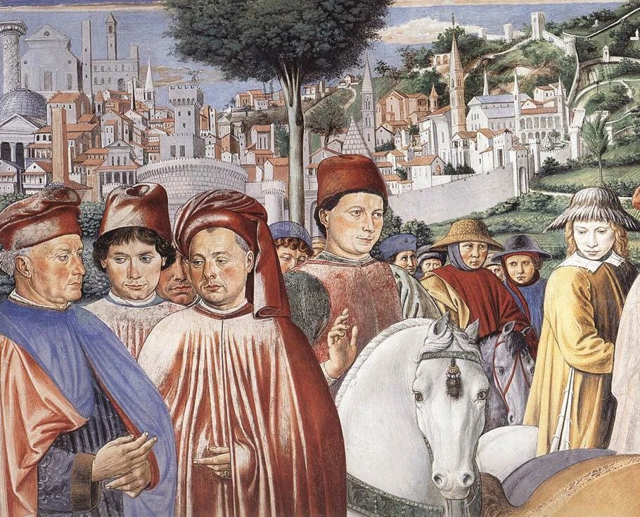 Святой Августин отправляется в Милан (фрагмент)
1464
Церковь Сан-Агостино (Сан-Джиминьяно)

Беноццо 