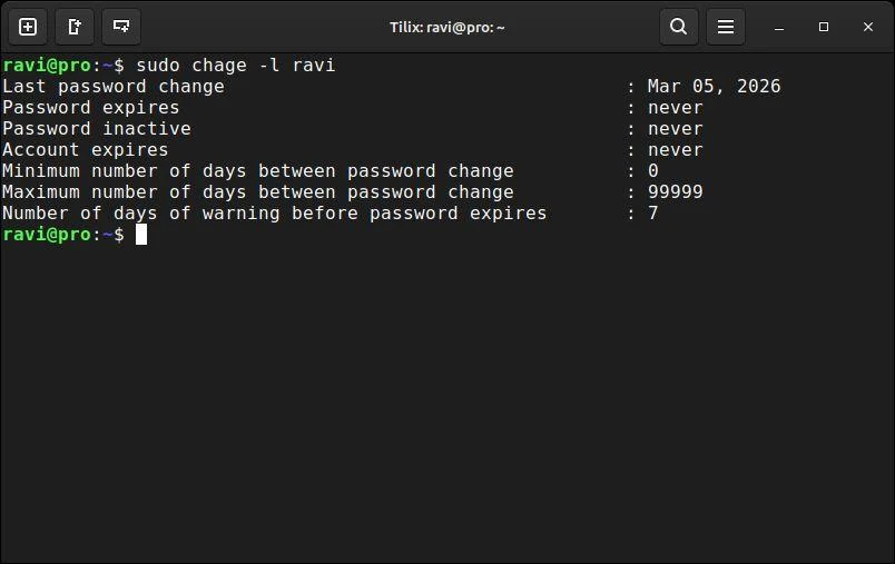 💡 Linux Совет- управление сроком действия паролей