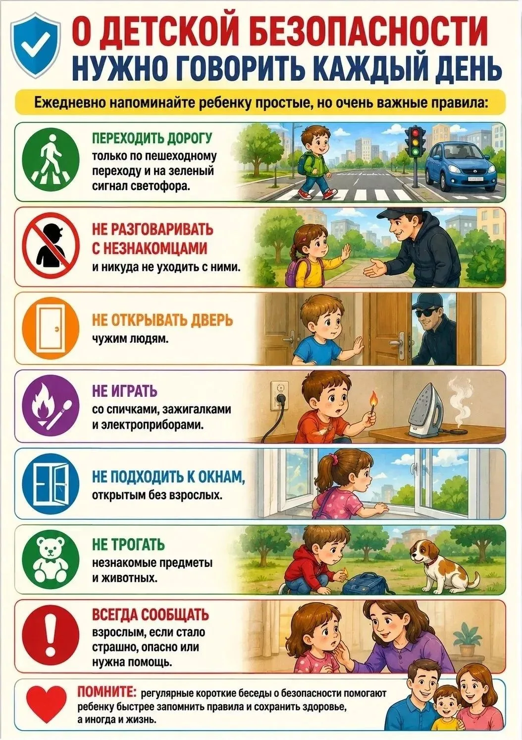 ❤ О ДЕТСКОЙ БЕЗОПАСНОСТИ НУЖНО ГОВОРИТЬ КАЖДЫЙ ДЕНЬ