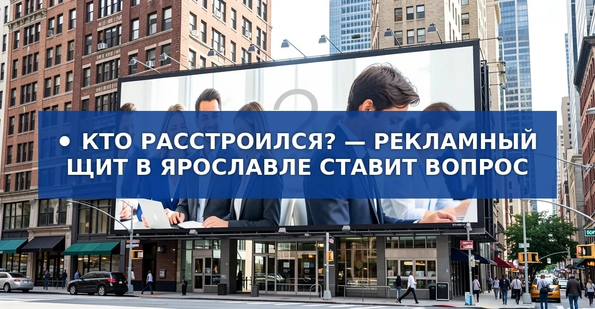 Необычный видеоряд на рекламном щите Ярославля