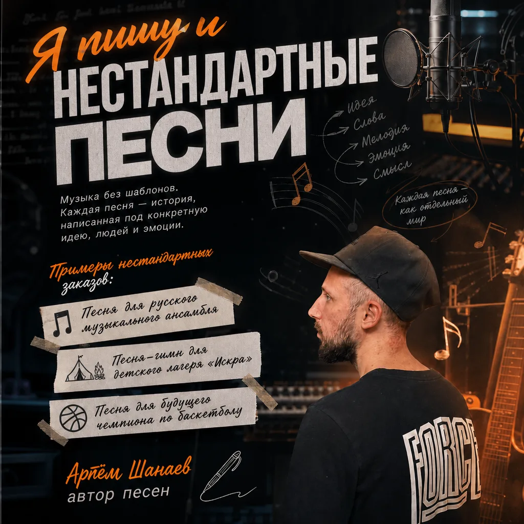 Много песен пишу именно поздравительных - на дни рождения, свадьбы и т. д. Но часто быв...