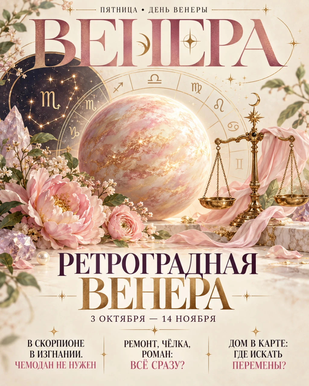 Пятница, день Венеры. А у неё на завтра свои планы 😄