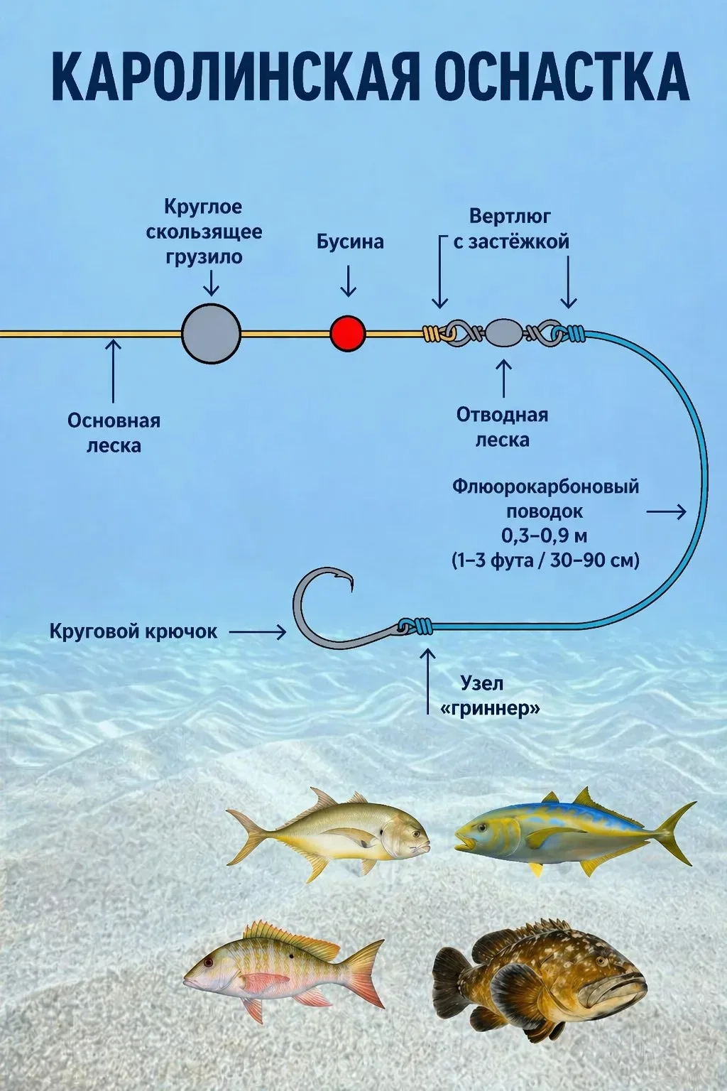 Схема каролинской оснастки

🎣 Рыбалка