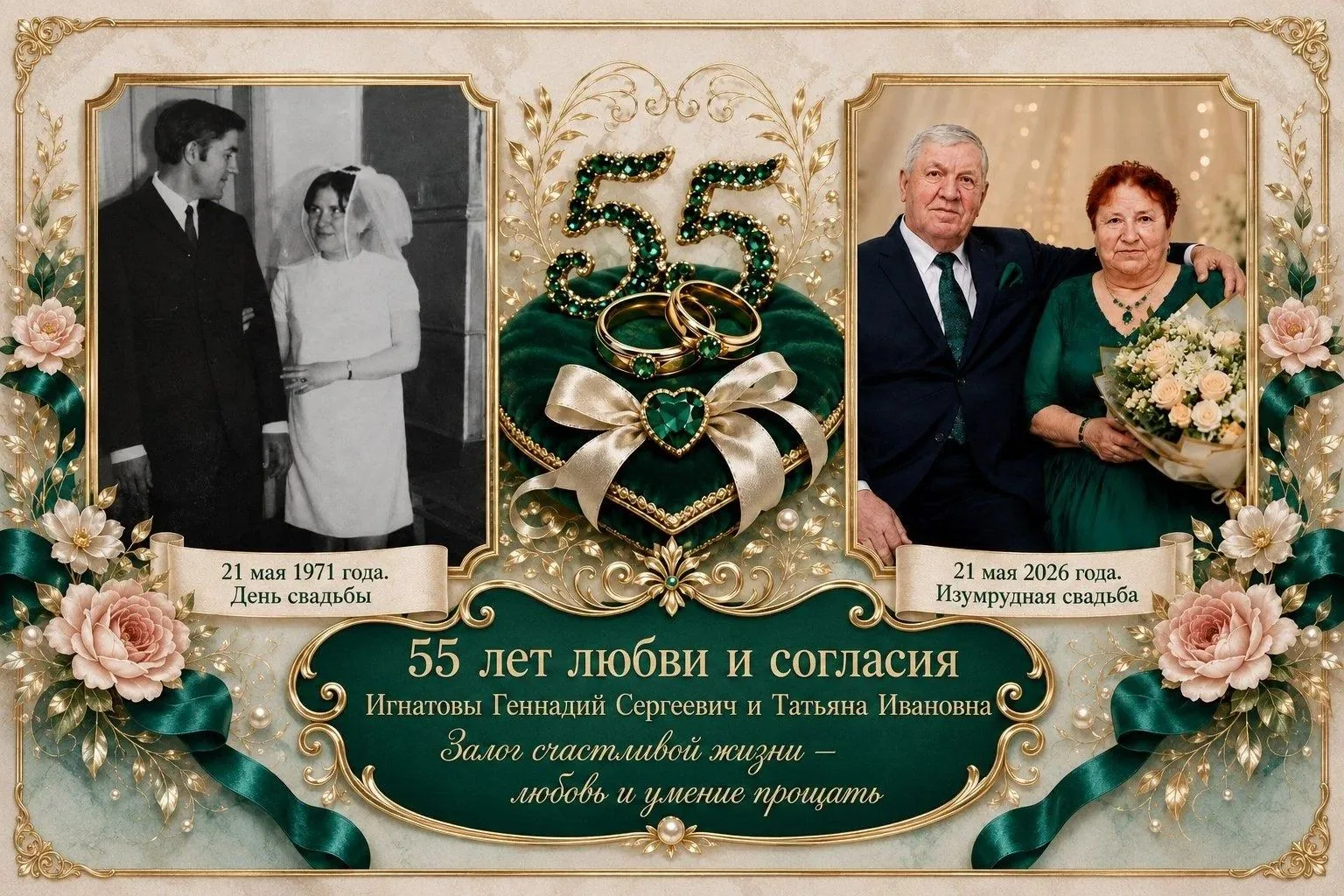 🎉 55 лет любви и верности! 🎉