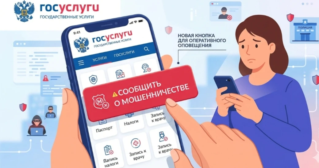 🌐 На «Госуслугах» до конца года появится «красная кнопка» для защиты от мошенников.