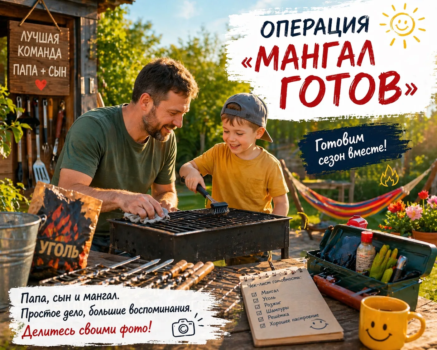ОПЕРАЦИЯ «МАНГАЛ ГОТОВ»

Впереди выходные, погода пока ещё с характером не смотря на конец апреля, н