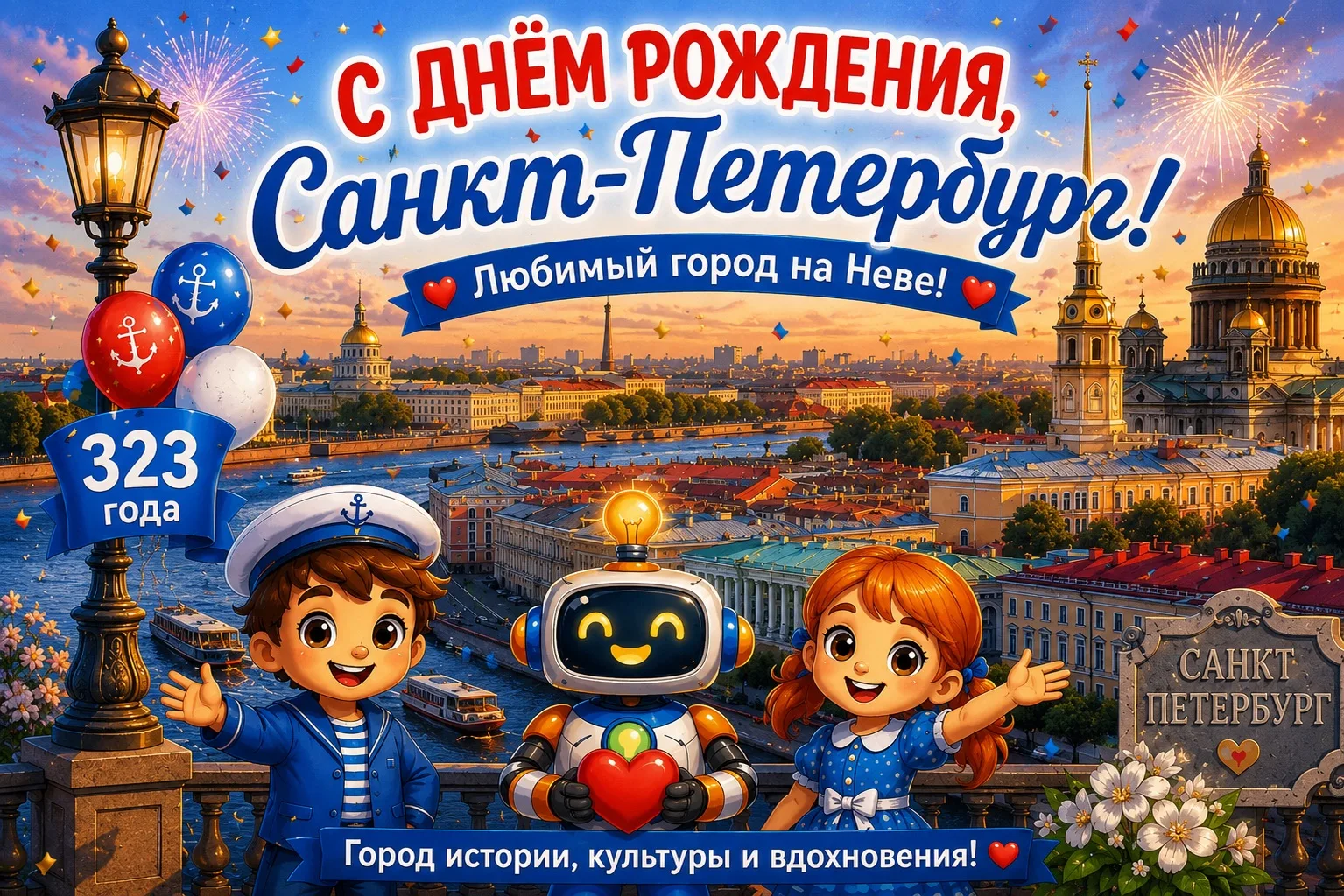 Санкт-Петербург… Тебя называют Северной Венецией, Северной Пальмирой, музеем под открыт...
