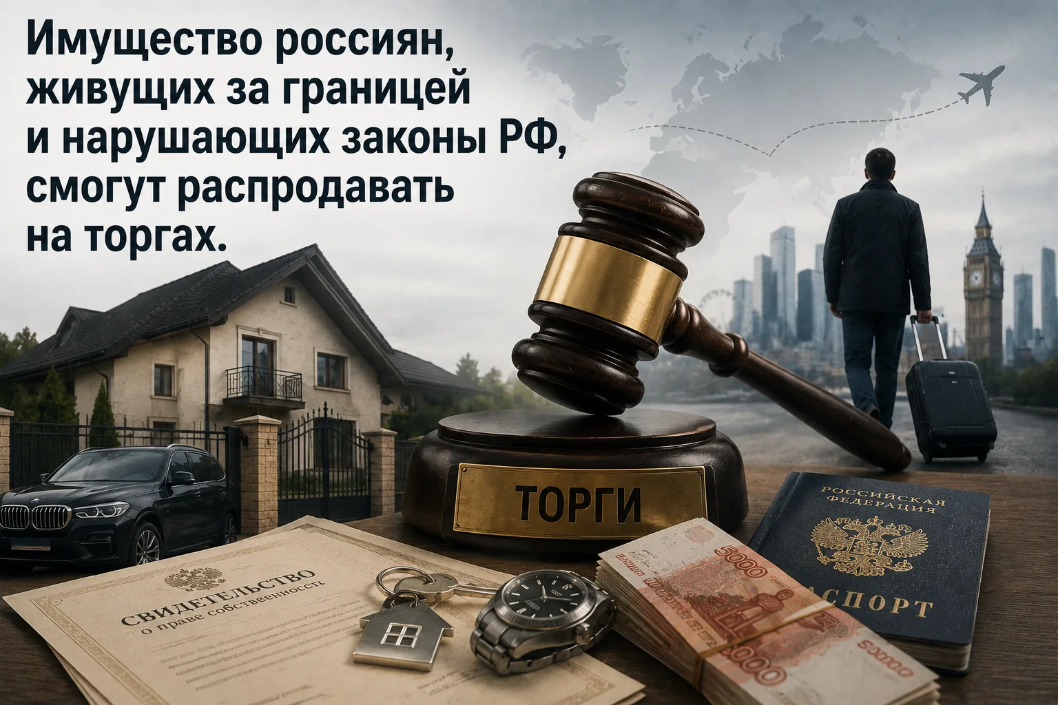 📄 Имущество россиян, живущих за границей и нарушающих законы РФ, смогут распродавать н...