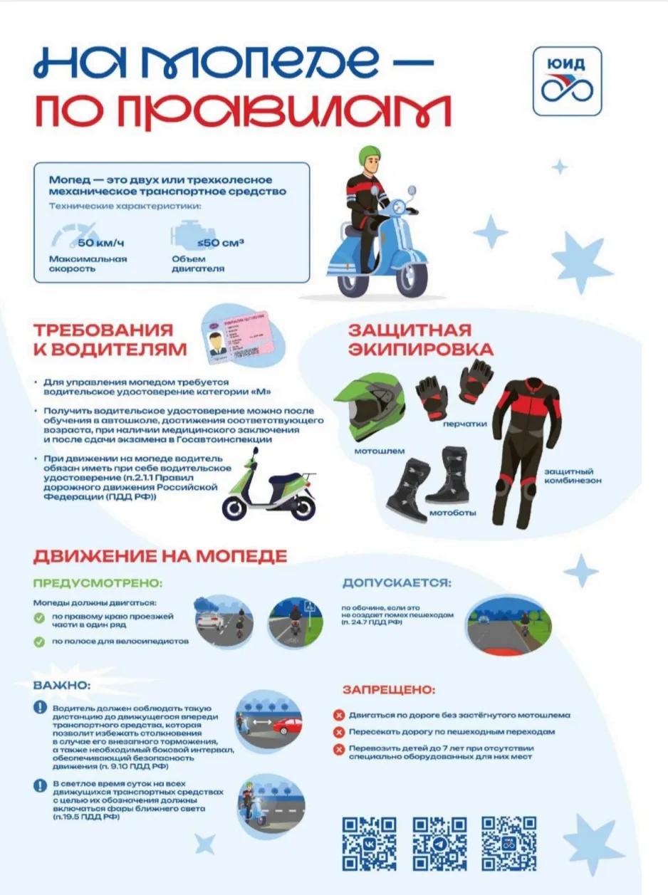 На мопеде – по правилам!