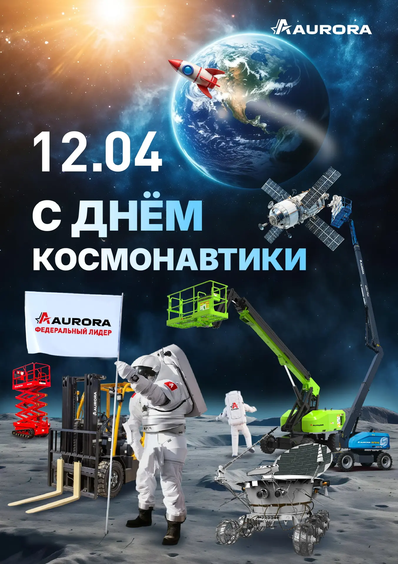 🚀 ГК «Аврора» поздравляет с наступающим Днём космонавтики!