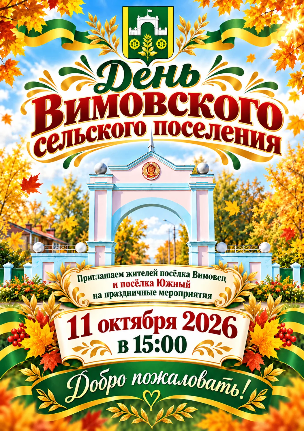 🎉 Уважаемые жители и гости посёлков Вимовец и Южный! 🎉