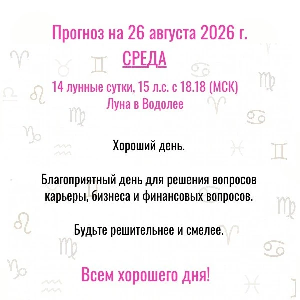 Прогноз на сегодня,
