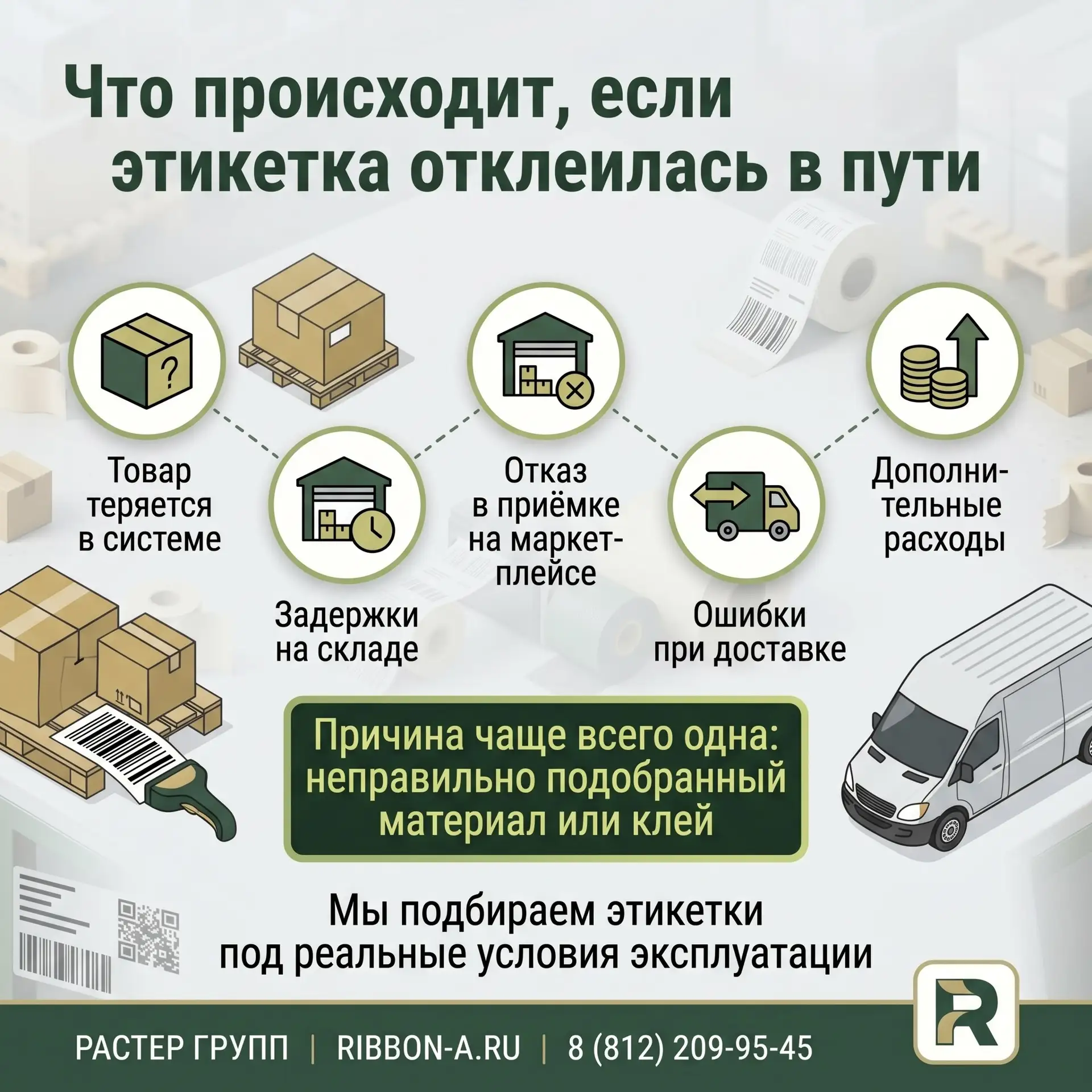 📦 Что происходит, если этикетка отклеилась в пути
