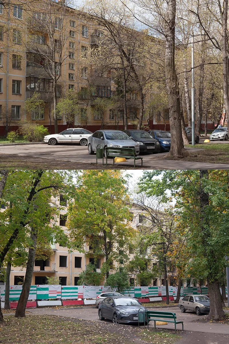 📍Дом 12к6 по Жигулёвской улице.   2021/2025 год.  💡Дом на верхнем фото подлежит сносу по программе р