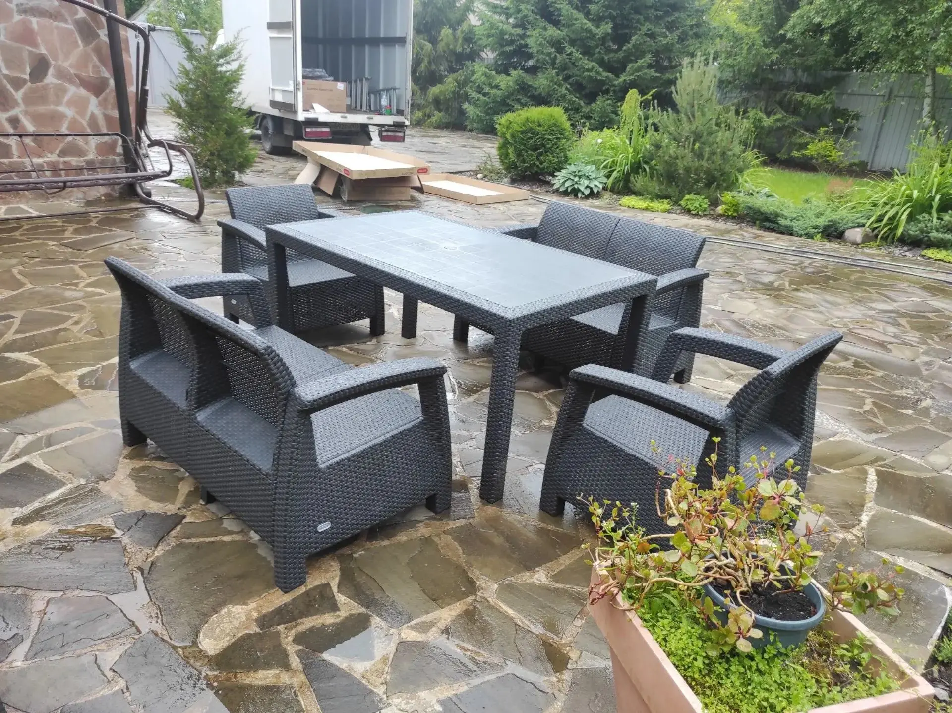 Классика!!!👍😍 Комплект Корфу Фиеста, цвет графит.
https://ketershop.com/catalog/sadovaya_mebel/kom