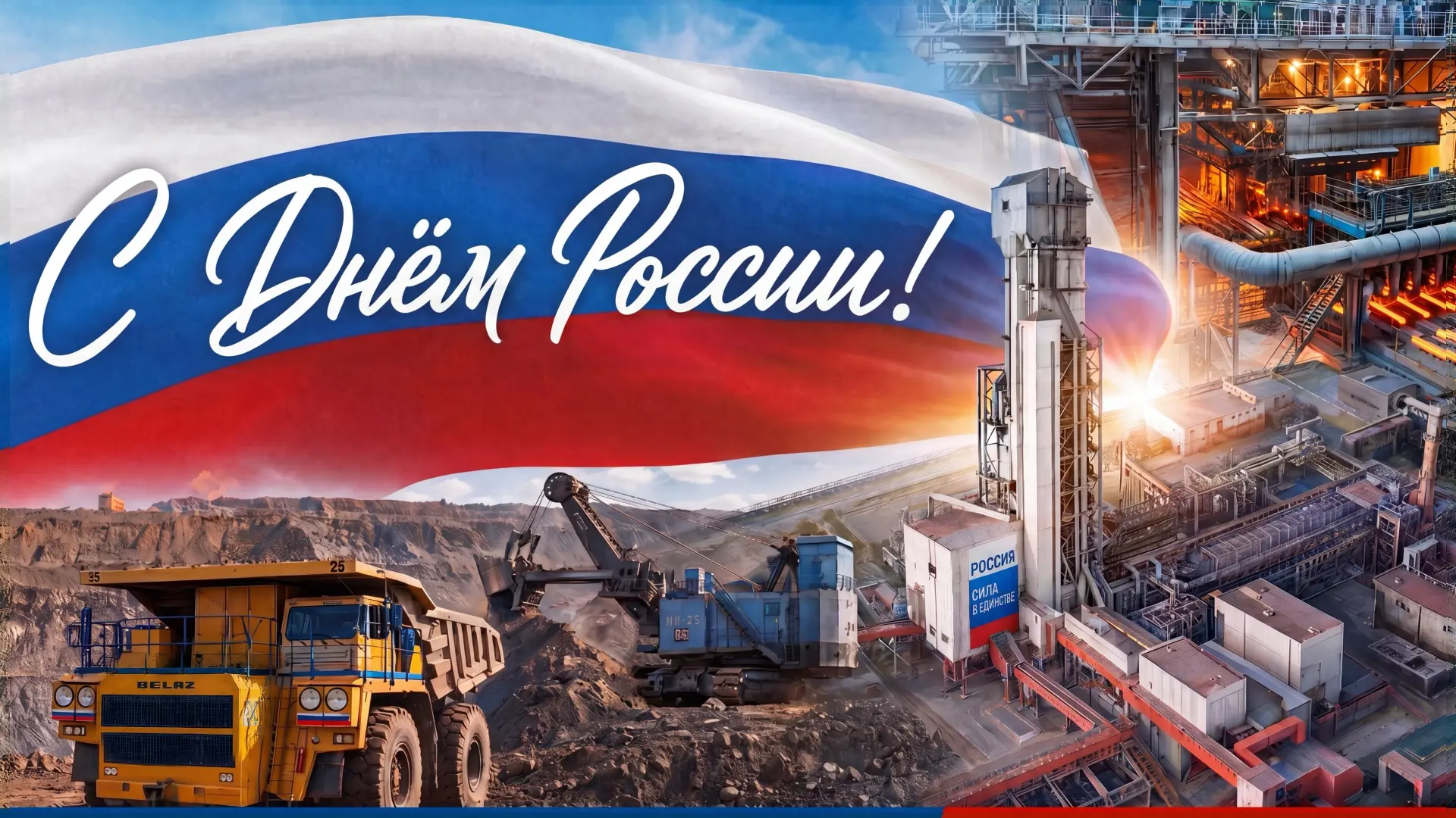 🇷🇺 Горняки и металлурги всегда были и остаются теми людьми, которые обеспечивают силу...