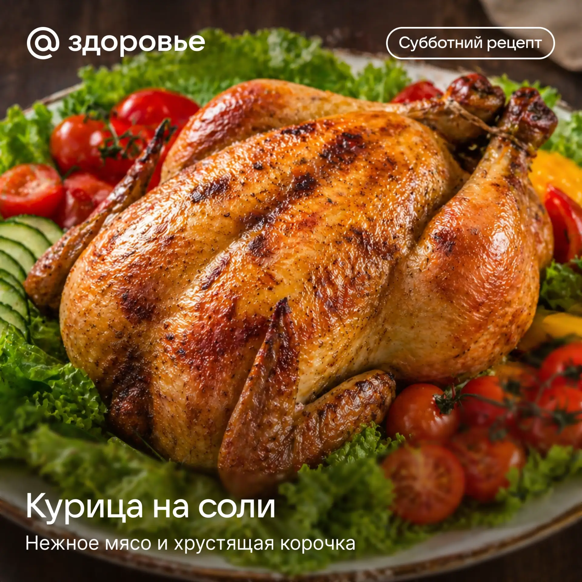 🍗 Субботний рецепт: курица на соли  Очень простой способ запечь курицу так, чтобы она получилась соч
