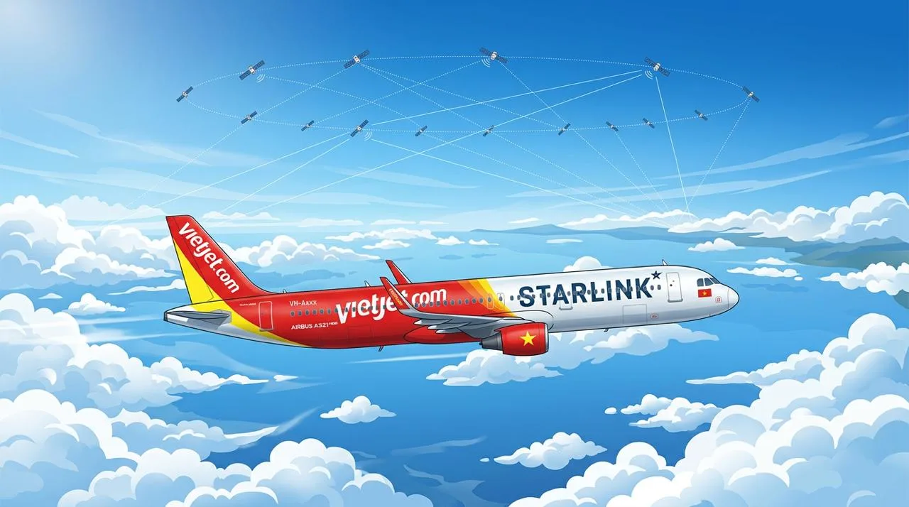 Vietjet добавит Starlink в полёте