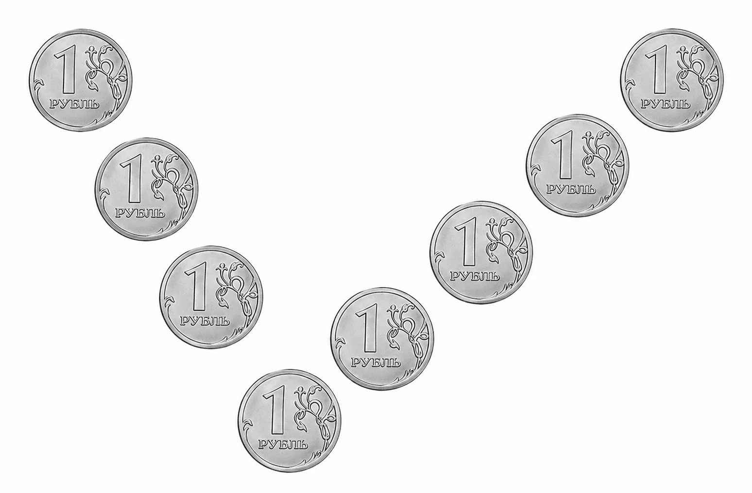 Пятничная задачка снова пришла 📌

Да не одна, а с монетами. На картинке – 8 монет, которые выложены