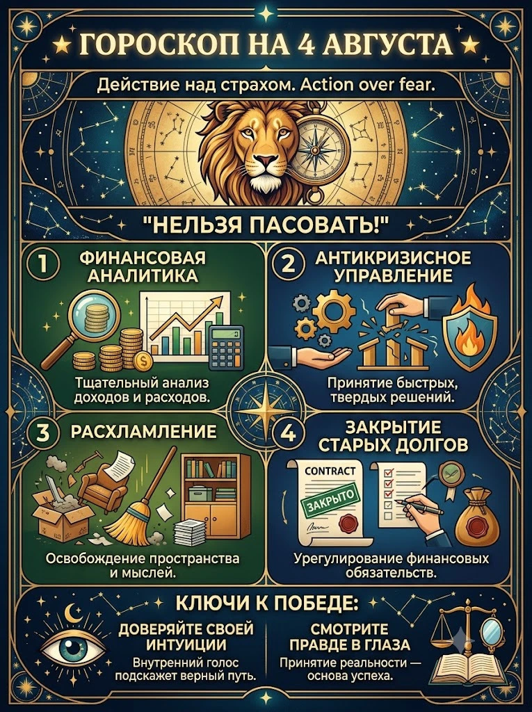 🌟 ГОРОСКОП НА 4 АВГУСТА 🌟