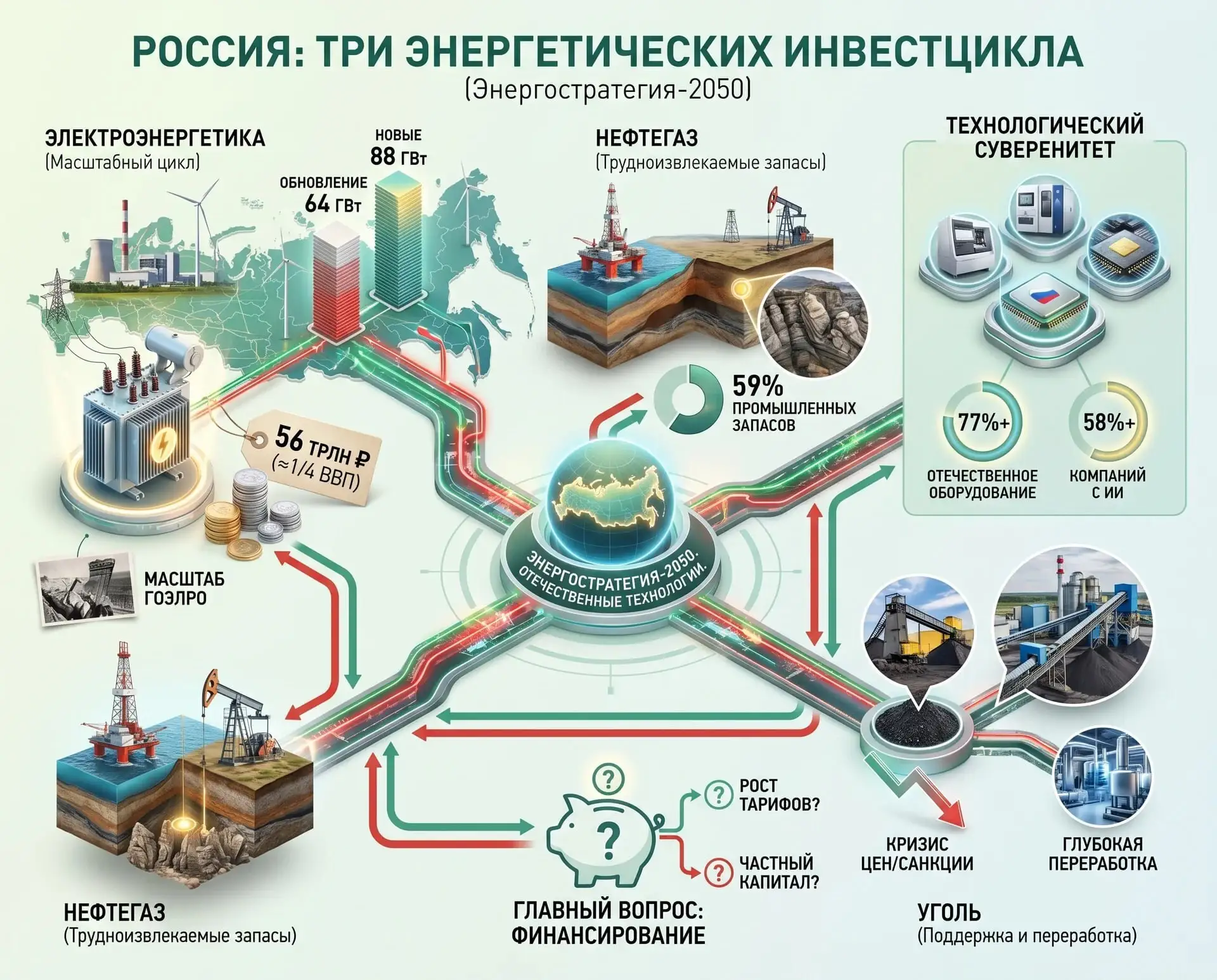 Россия запускает три инвестиционных цикла в энергетике одновременно

Минэнерго анонсировало параллел