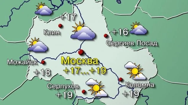 🌤 Погода в Москве 13 сентября