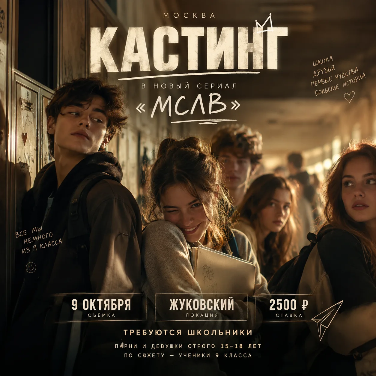 МОСКВА | КАСТИНГ В СЕРИАЛ