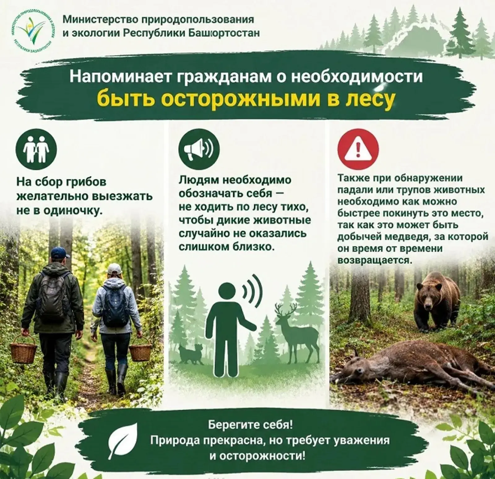 ♦️ В Башкирии медведь едва не напал на трёх женщин