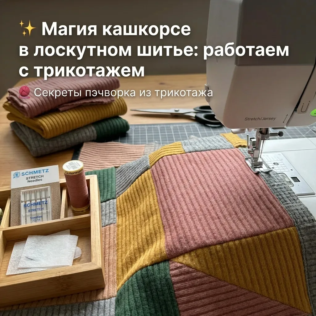 ✨ Магия кашкорсе в лоскутном шитье: работаем с трикотажем