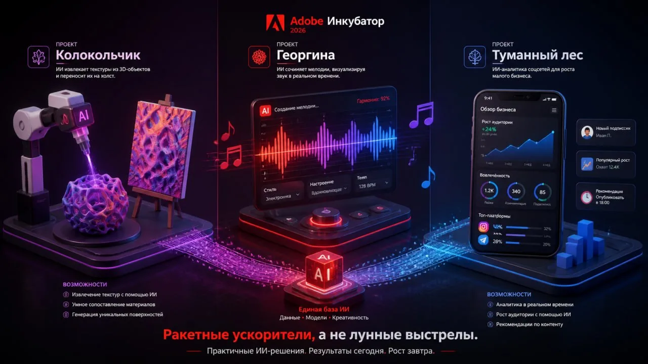 ✅ Adobe Incubator 2026 — 245 ИИ-проектов и будущее креативного ПО