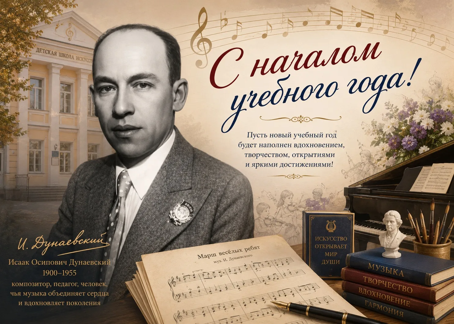 Коллектив детской школы искусств имени Дунаевского поздравляет всех с началом нового уч...