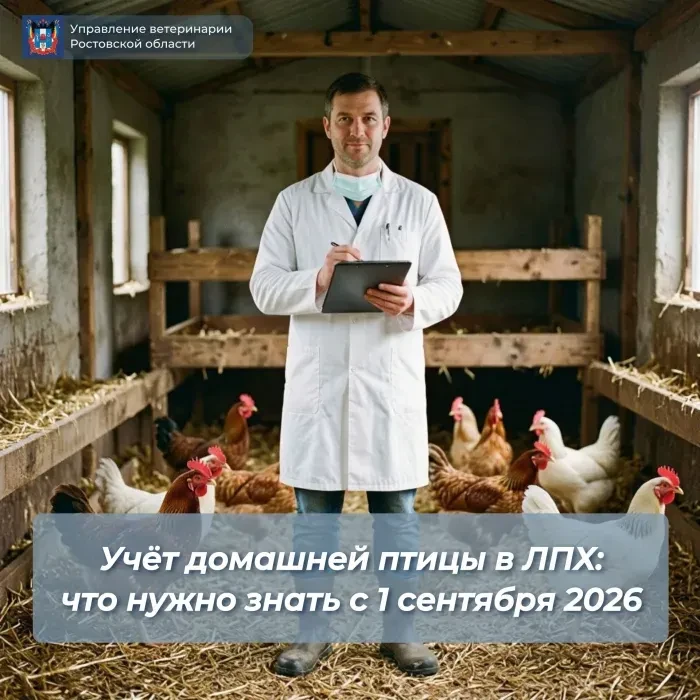 С 1 сентября 2026 года вступают в силу обязательные требования по учёту домашней птицы ...