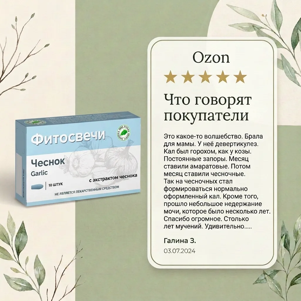 🌟 Сегодня мы рады поделиться отзывами на фитосвечи «Чеснок»! 🌟