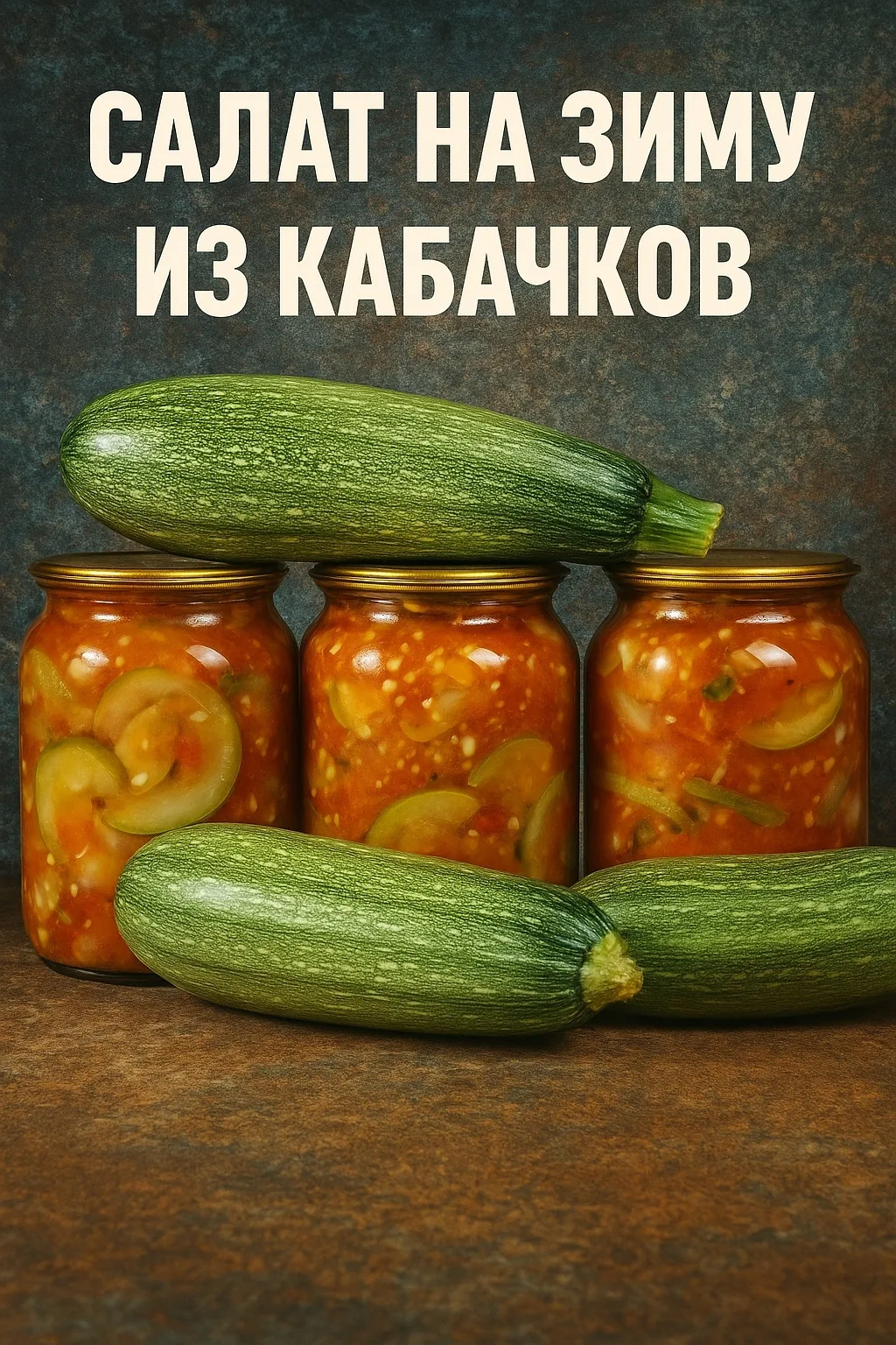 Салат на зиму из кабачков
