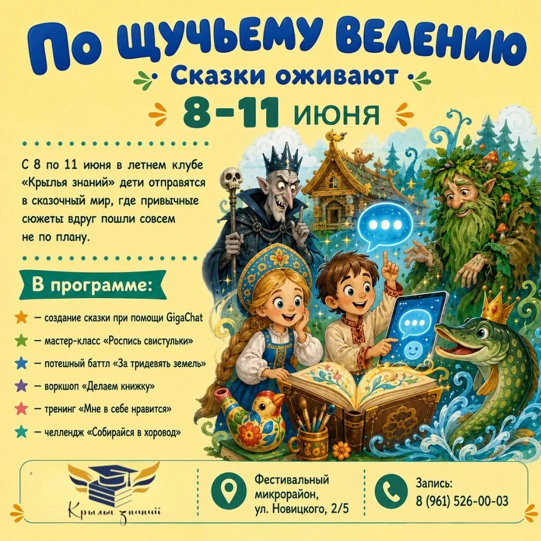 📖8–11 июня — По щучьему велению.
