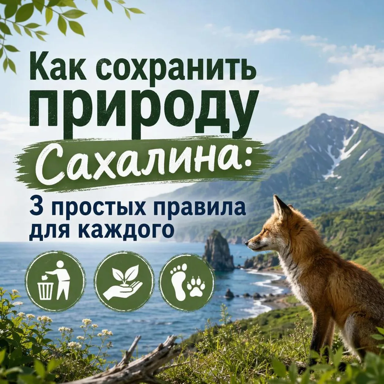 🌿Как сохранить природу Сахалина и Курил: 3 простых правила для каждого