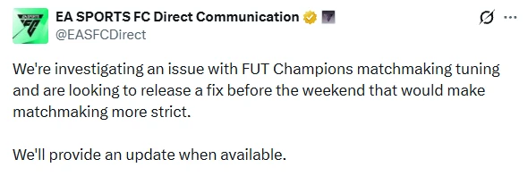 EA заявили, что подбор был некорректным в первой WL FC 27🔥Он был легким.