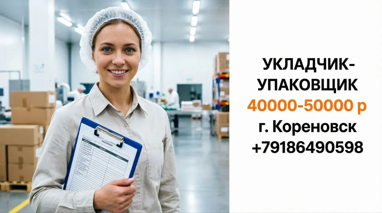 УКЛАДЧИК-УПАКОВЩИК | 40000-50000 р