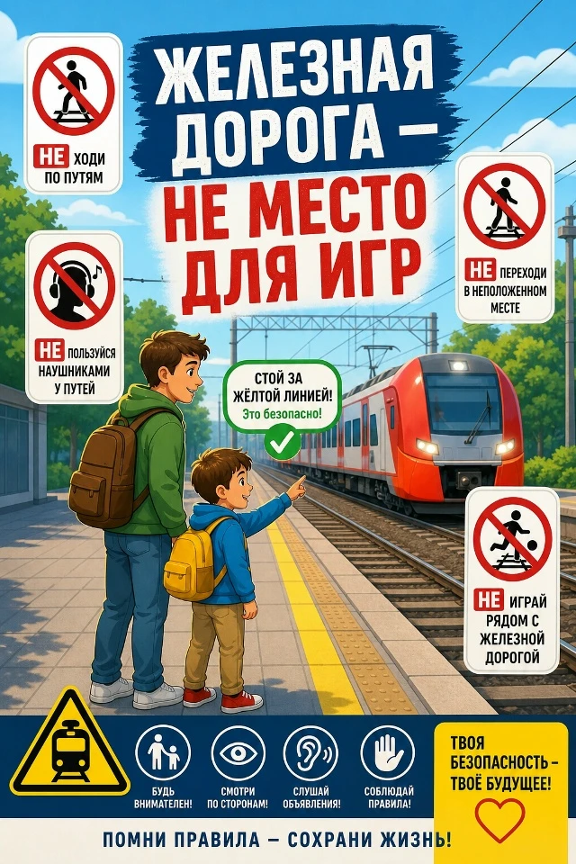 ❗❗Остановись! Поезд не успеет затормозить.