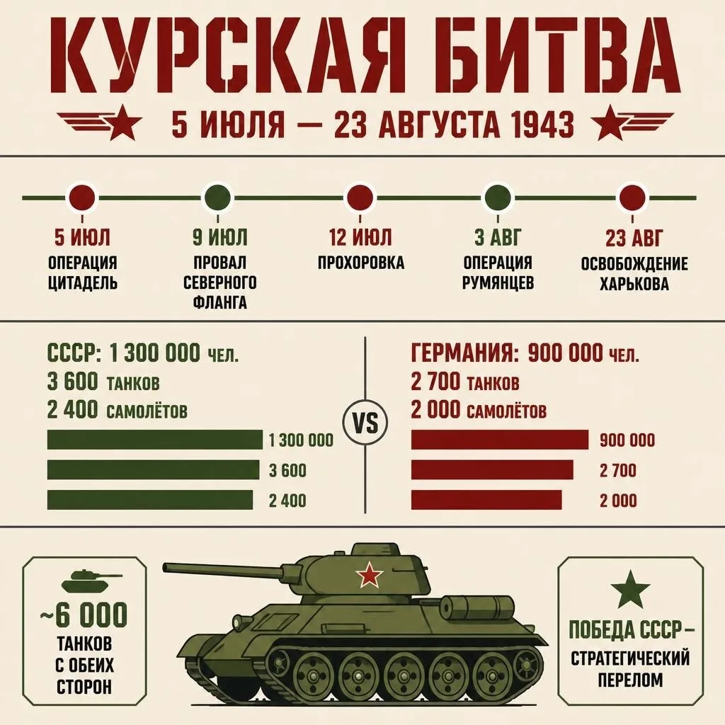 🌟 23 августа — День воинской славы России! 🌟Сегодня особенный день. Ровно 83 года наз...