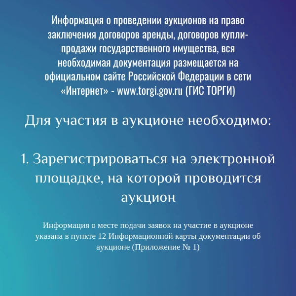 Как принять участие в аукционе по продаже государственного имущества?
