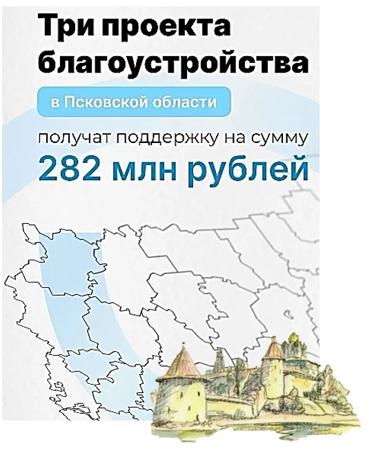 🇷🇺 Псковская область получит поддержку на сумму 282 млн рублей из федерального бюджет...