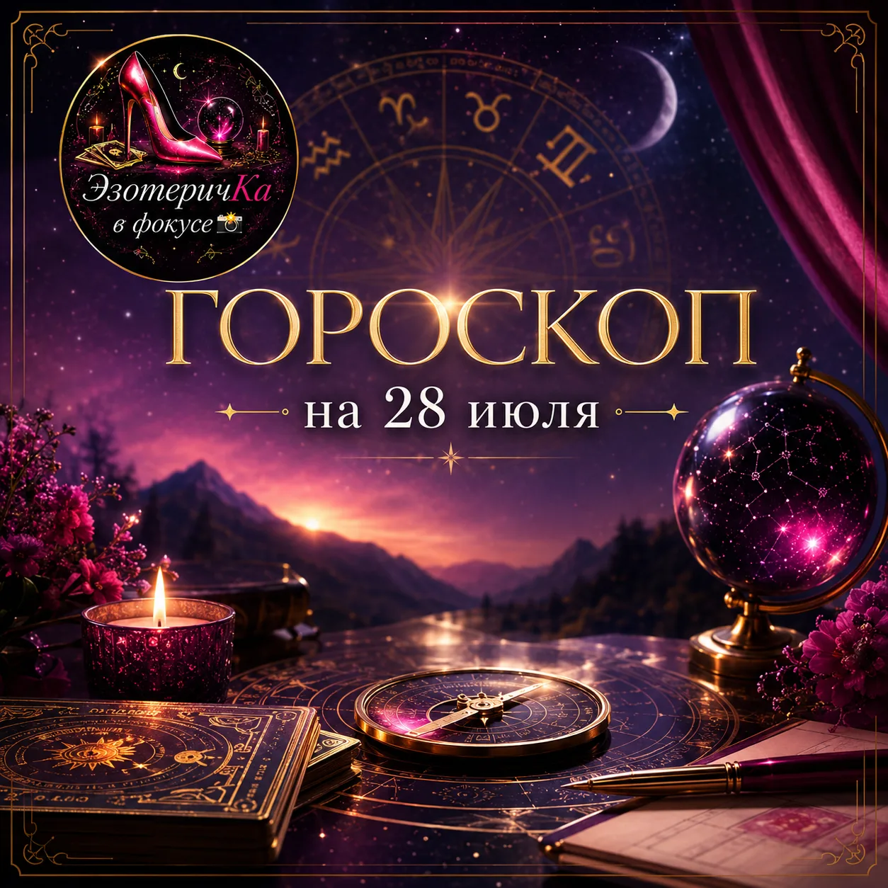 Астрологический прогноз на 28 июля 💫
🌔 Луна: растущая, во второй фазе, в знаке Козерога. 

♈ Овен
