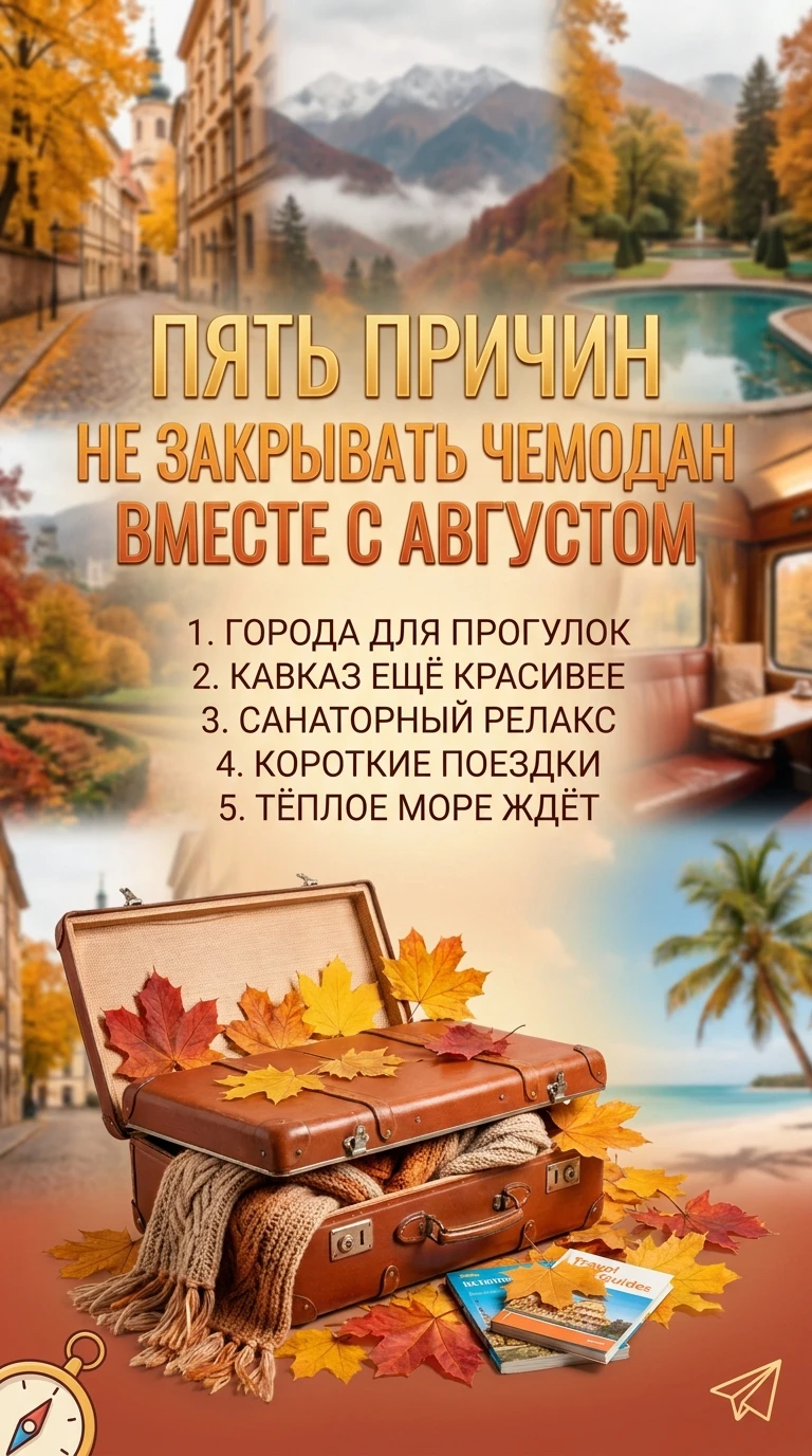 Пять причин не закрывать чемодан вместе с августом
