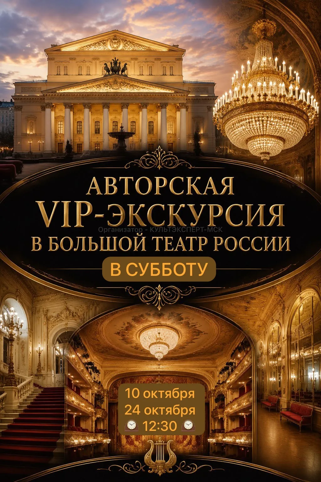 💎*VIP-ЭКСКУРСИЯ В БОЛЬШОЙ ТЕАТР В СУББОТУ > 2,0 ч.🎭*