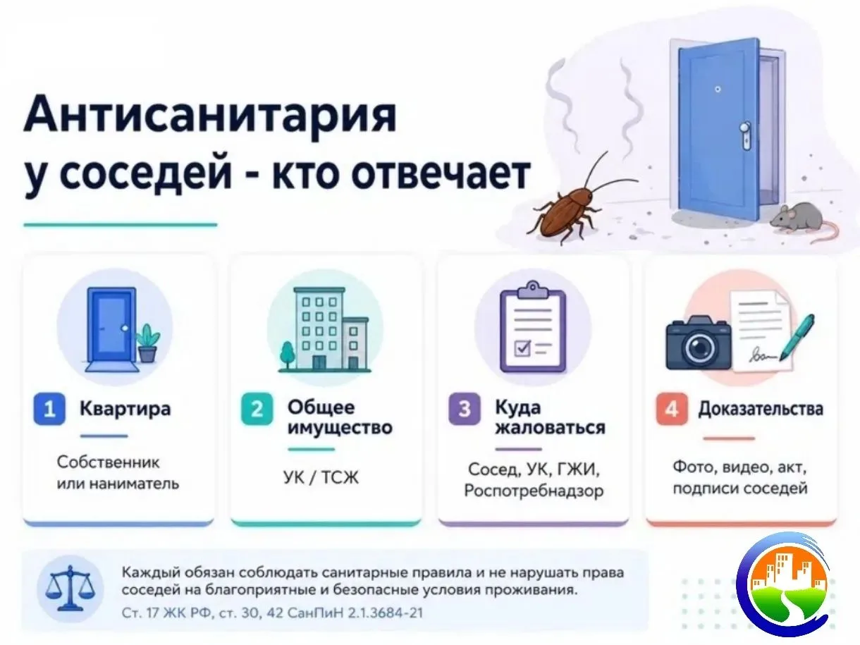 🗑 Что делать, если сосед разводит антисанитарию?